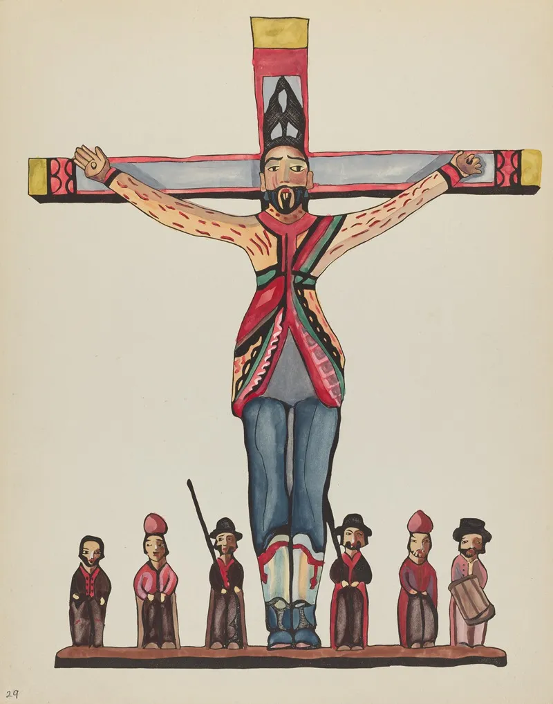 Plate 29 Saint Acacius From Portfolio Spanish Colonial Designs Of New Mexico by American 20th Century - Canvas Print