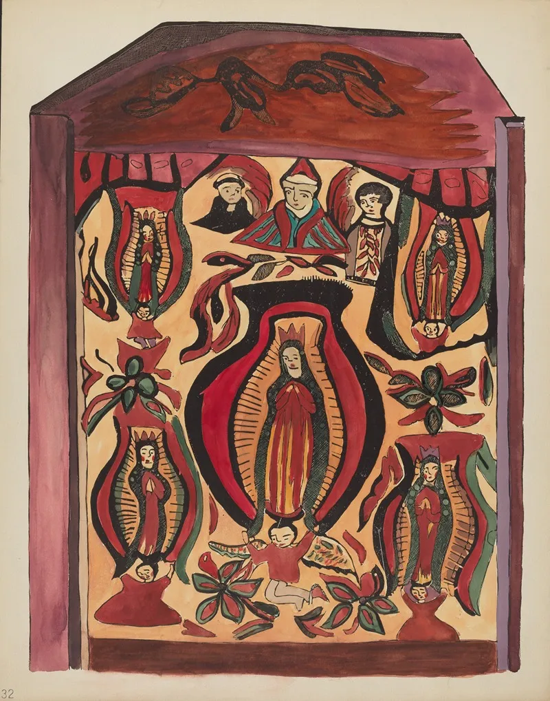 Plate 32 Our Lady Of Guadalupe From Portfolio Spanish Colonial Designs Of New Mexico 2