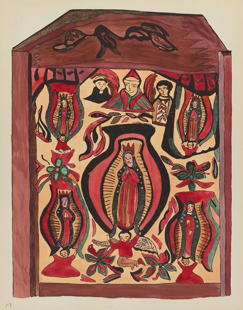 Plate 32 Our Lady Of Guadalupe From Portfolio Spanish Colonial Designs Of New Mexico 3