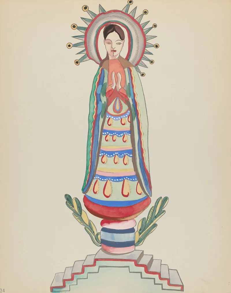 Plate 34 Our Lady Of Light From Portfolio Spanish Colonial Designs Of New Mexico