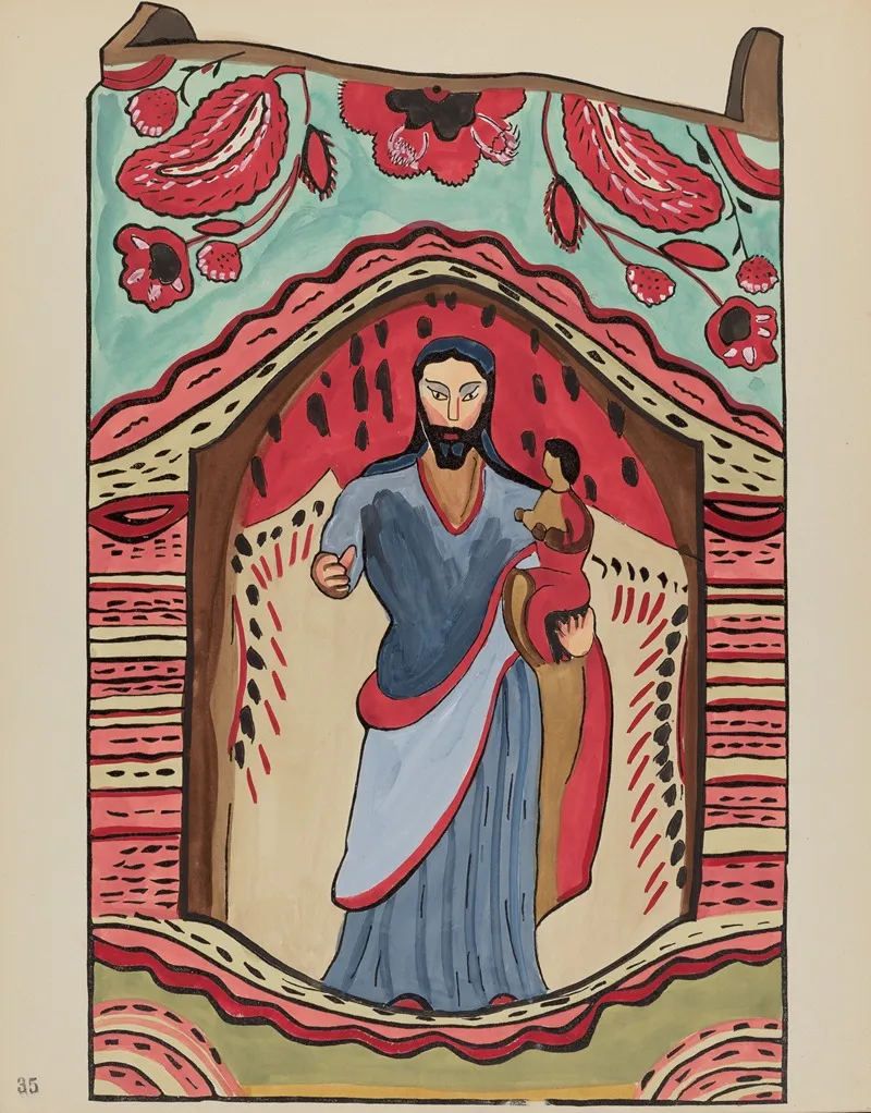 Plate 35 St Joseph From Portfolio Spanish Colonial Designs Of New Mexico
