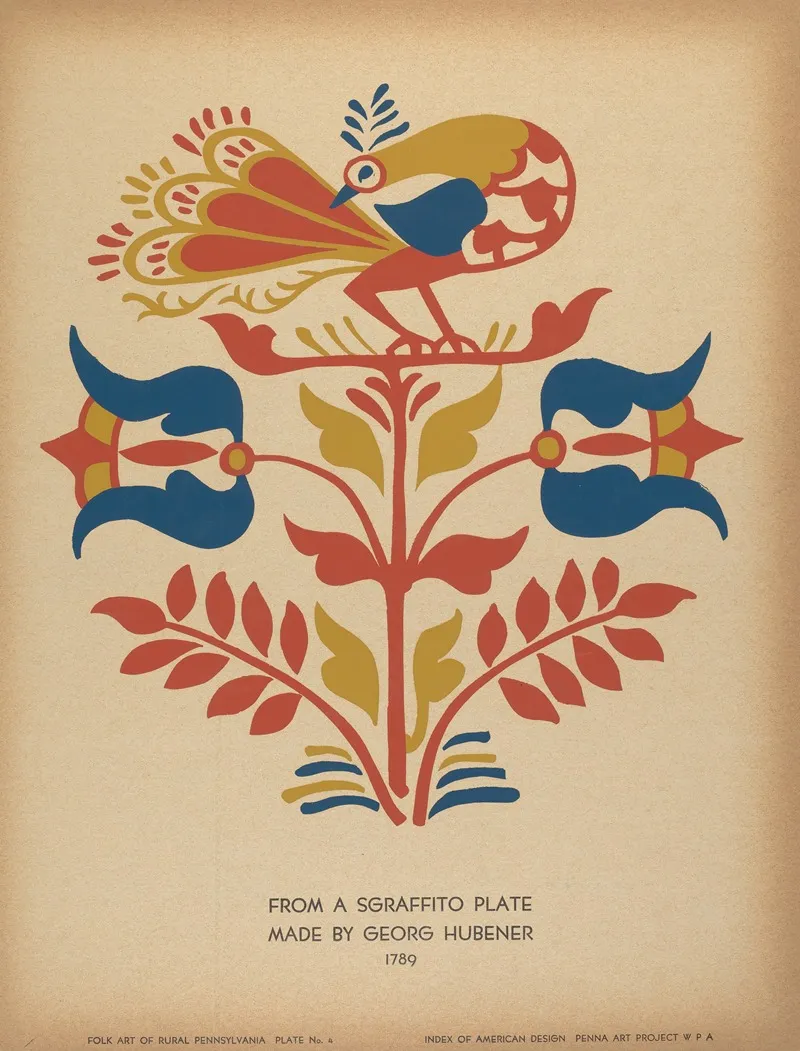 Plate 4 From Portfolio Folk Art Of Rural Pennsylvania
