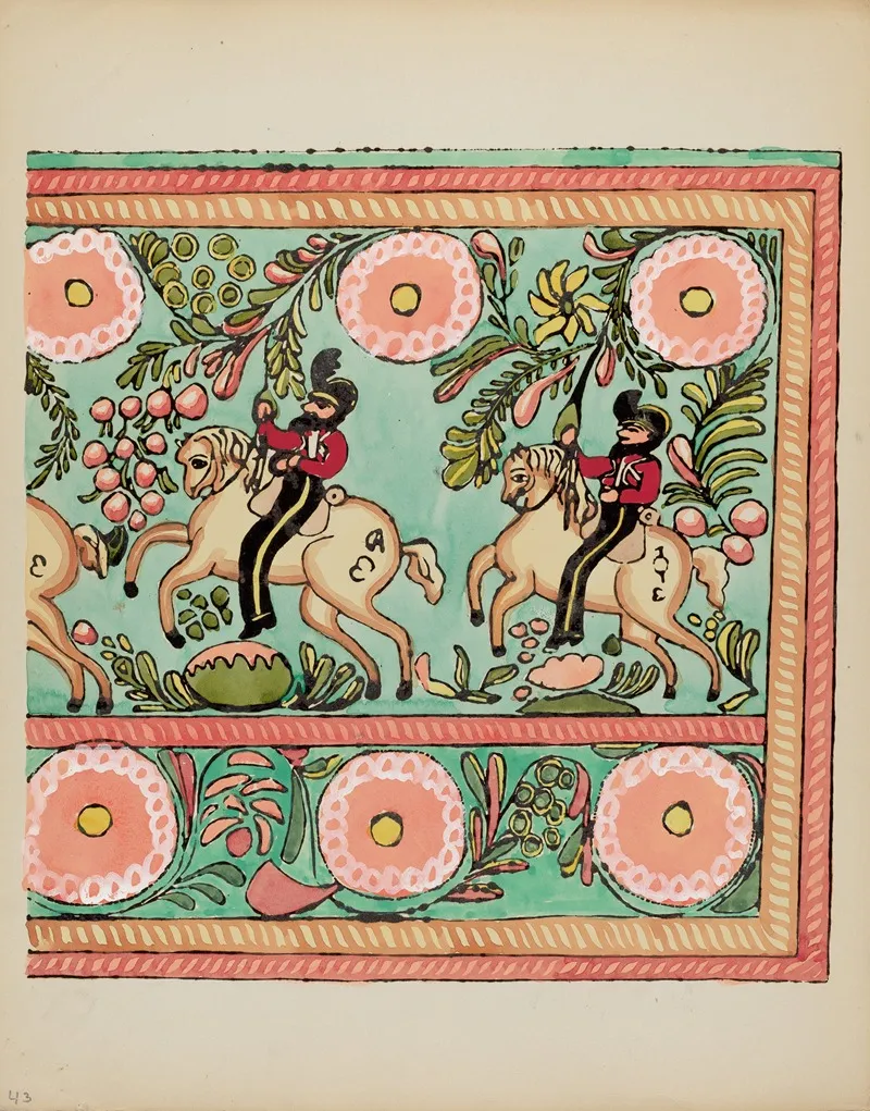 Plate 43 Painted Chest Design From Portfolio Spanish Colonial Designs Of New Mexico 2