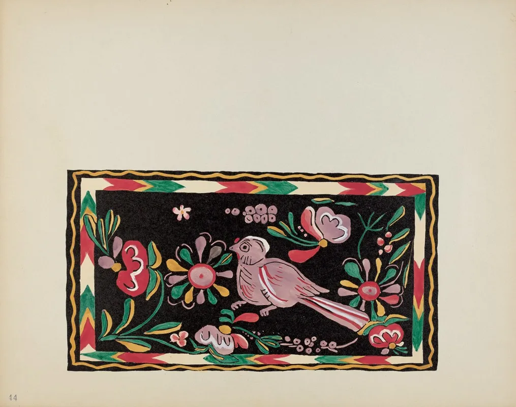 Plate 44 Painted Chest Design From Portfolio Spanish Colonial Designs Of New Mexico 2