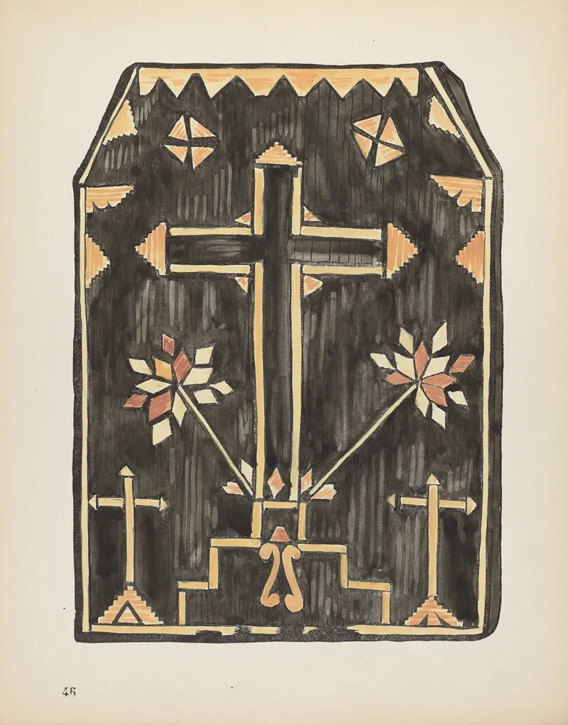 Plate 46 Straw Applique Design From Portfolio Spanish Colonial Designs Of New Mexico 3