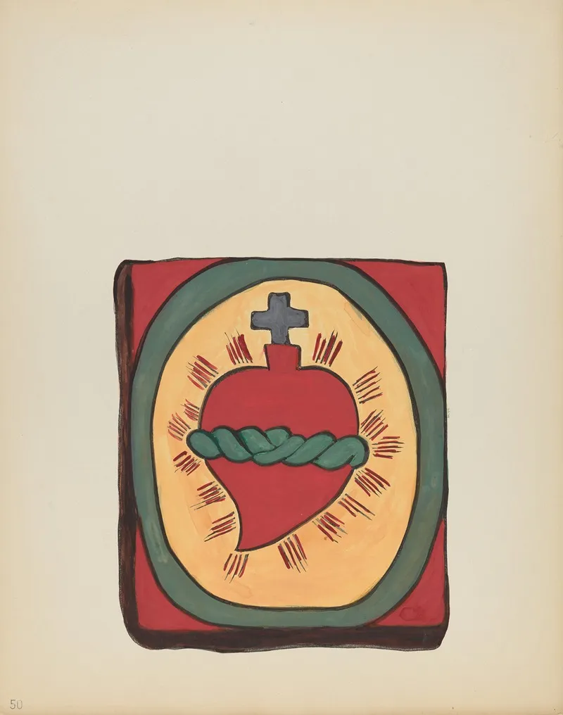 Plate 50 Sacred Heart From Portfolio Spanish Colonial Designs Of New Mexico 4