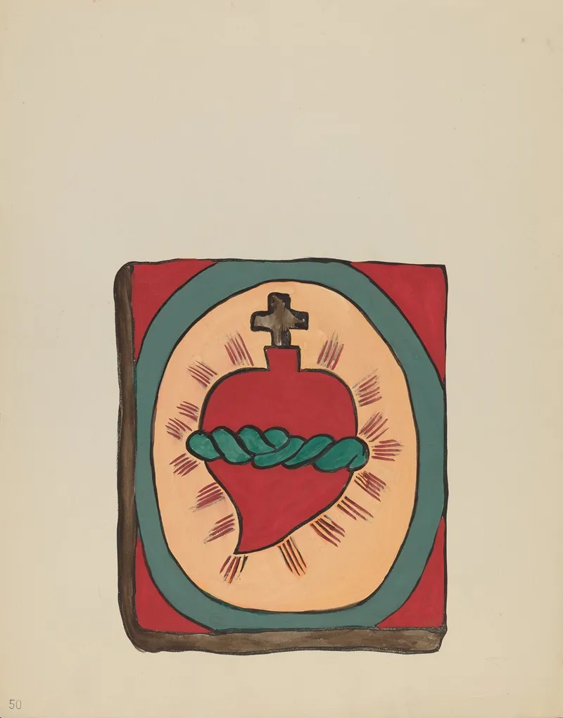 Plate 50 Sacred Heart From Portfolio Spanish Colonial Designs Of New Mexico