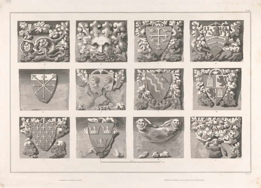 Plate Xii St Stephens Chapel by John Topham - Canvas Print