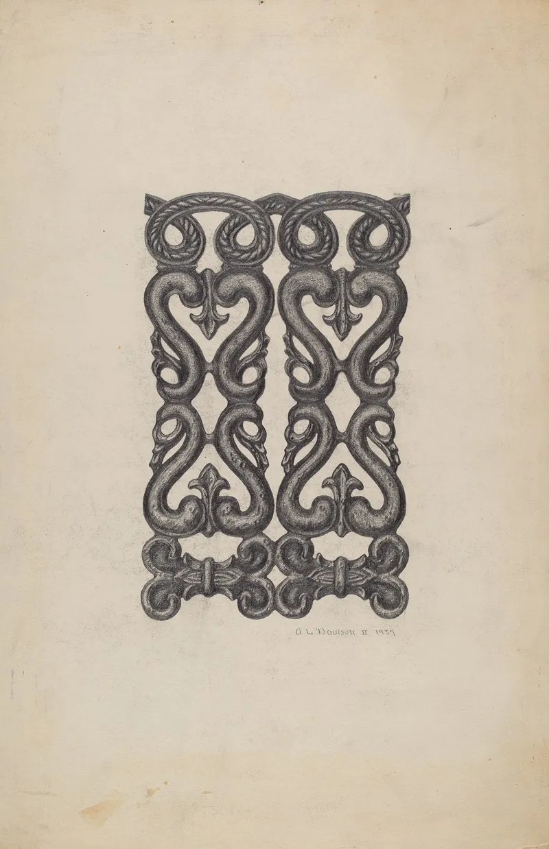 Platform Railing by Austin L. Davison - Canvas Print