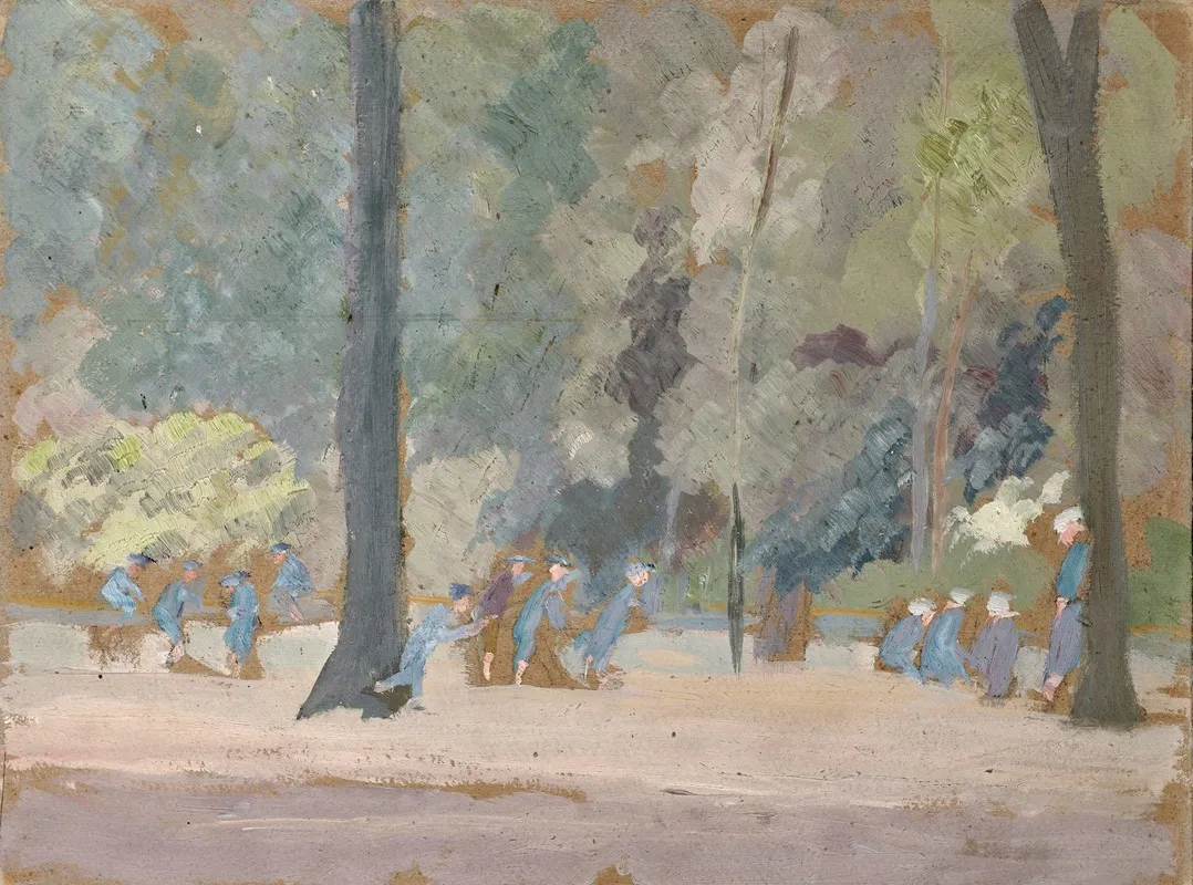 Playing Boys In A Public Park