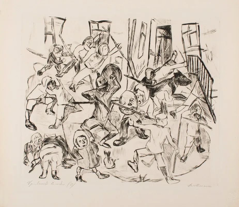 Playing Children Broad Format Plate 16 From The Portfolio Faces