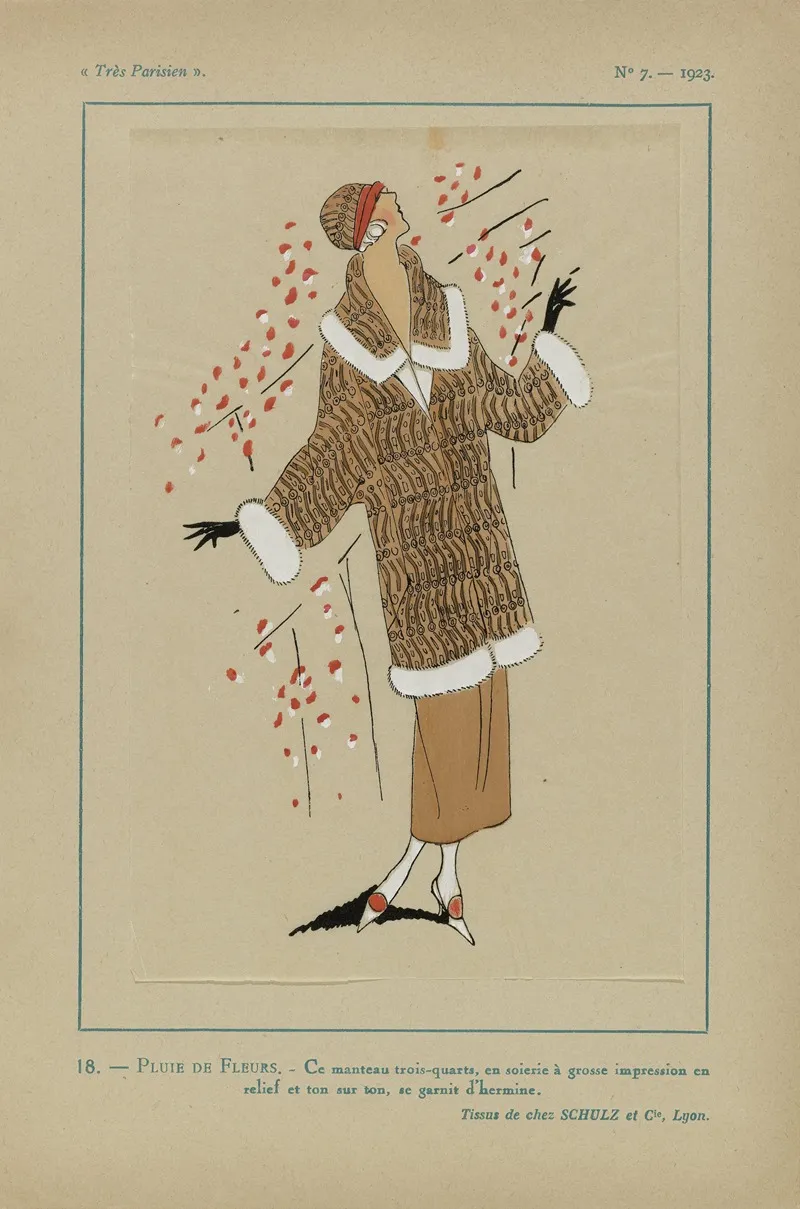 Pluie De Fleurs by G-P. Joumard - Canvas Print