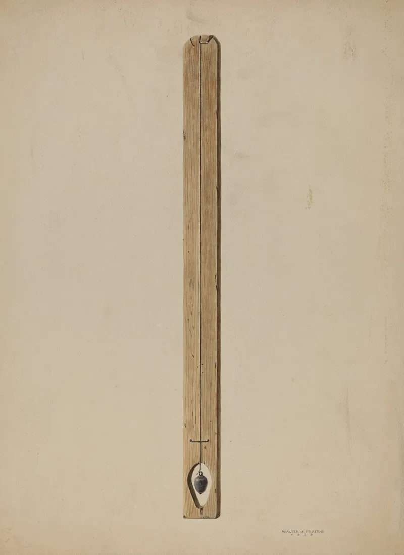 Plumb Line And Board by Walter Praefke - Canvas Print