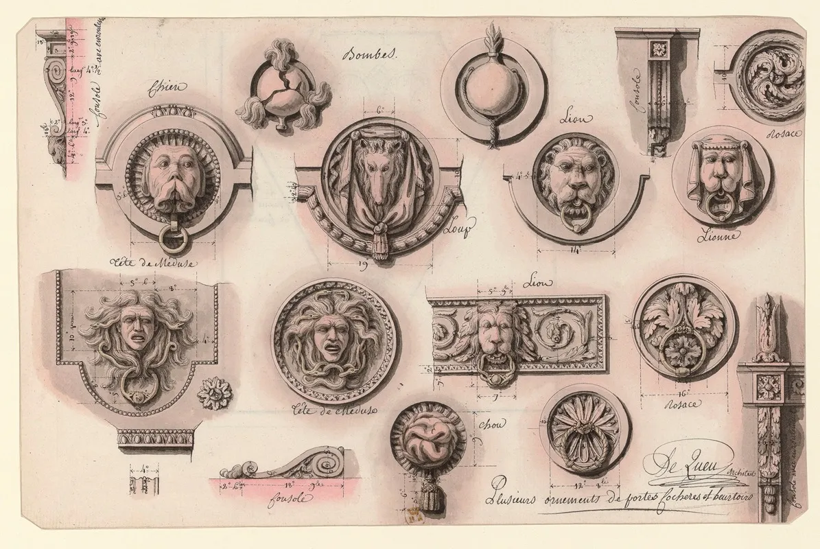 Plusieurs Ornements De Portes Cocheres Et Heurtoirs