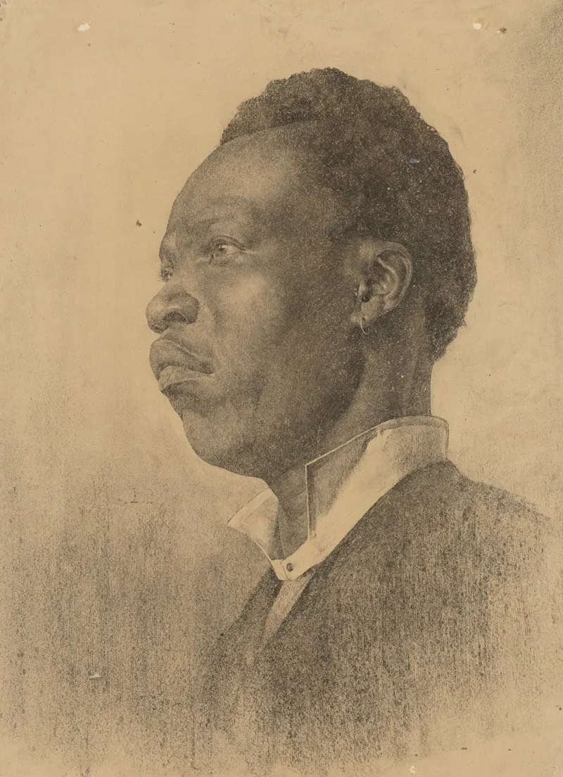 Podobizen Cernosskeho Chlapca by Ákos Aranyossy - Canvas Print