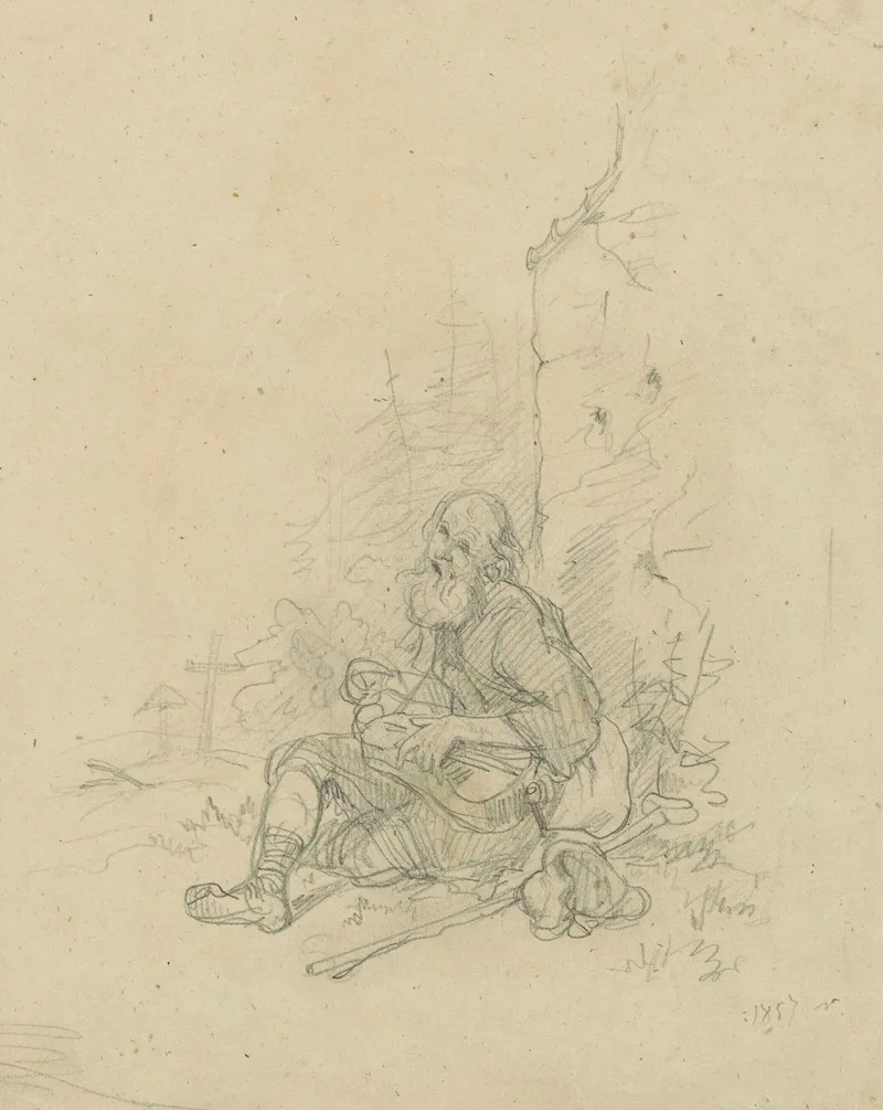 Podolia Lirnyk by Juliusz Kossak - Canvas Print