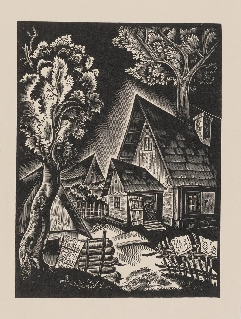 Podworze 2 by Stanisław Ostoja-Chrostowski - Canvas Print