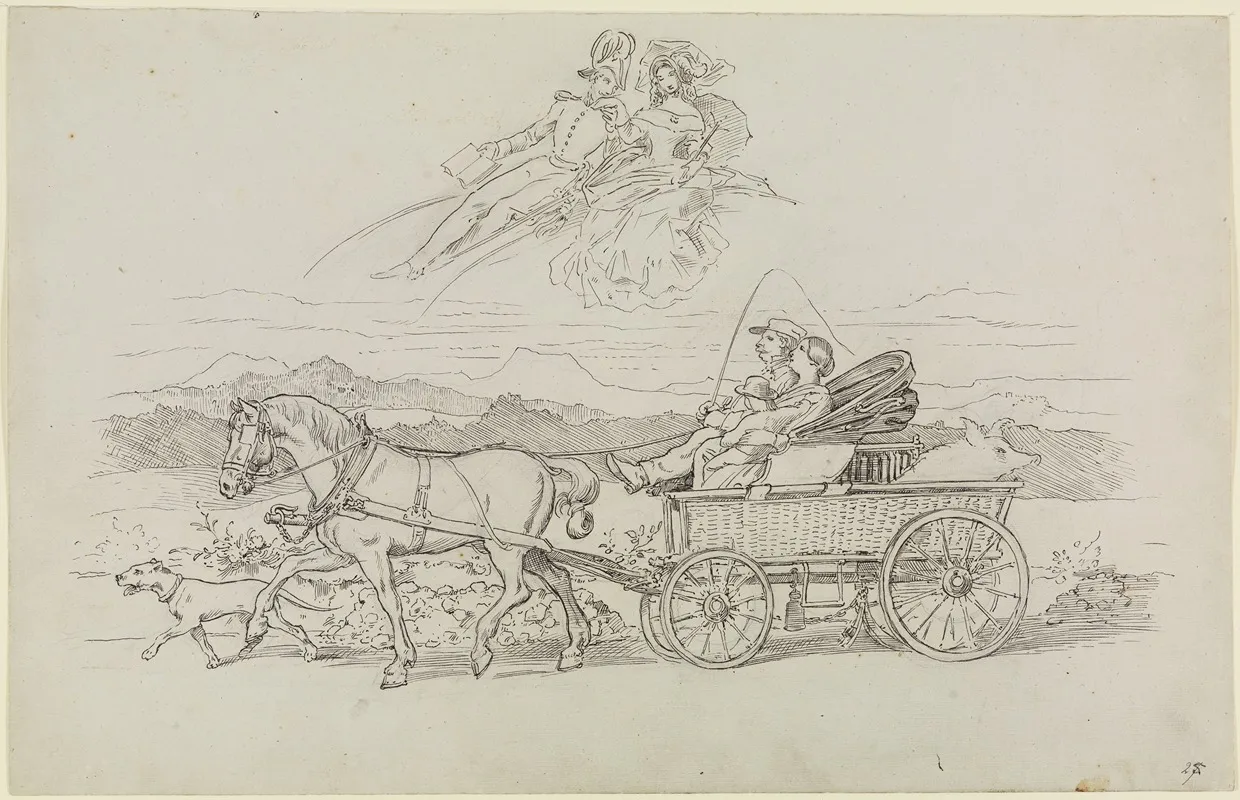 Poesie Und Prosa by Moritz von Schwind - Canvas Print