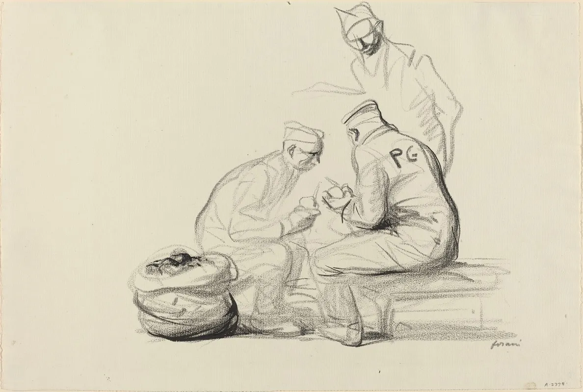 Poilu And German Prisoners