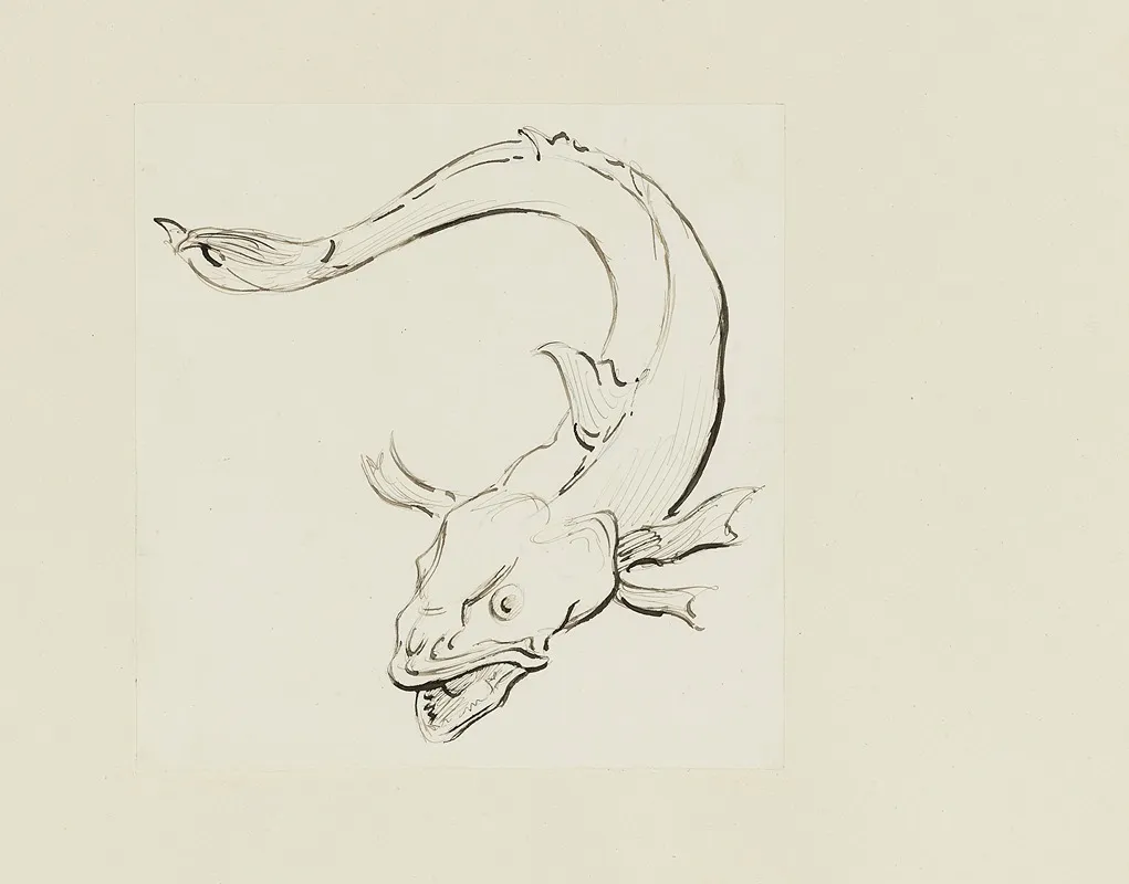 Poisson Dessin Non Utilise 2 by Achille Granchi-Taylor - Canvas Print