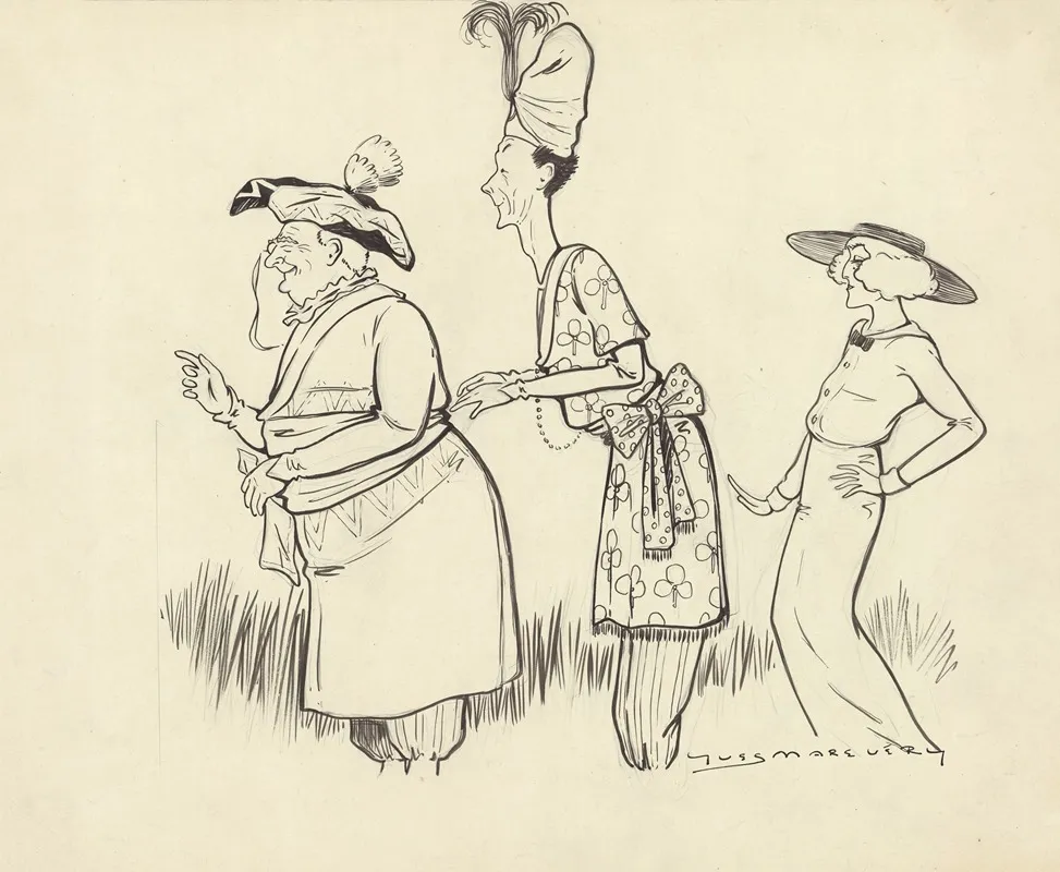 Polin Morton Et Regine Flory Dans La Reine Samuse Dandre Barde by Yves Marevéry - Canvas Print