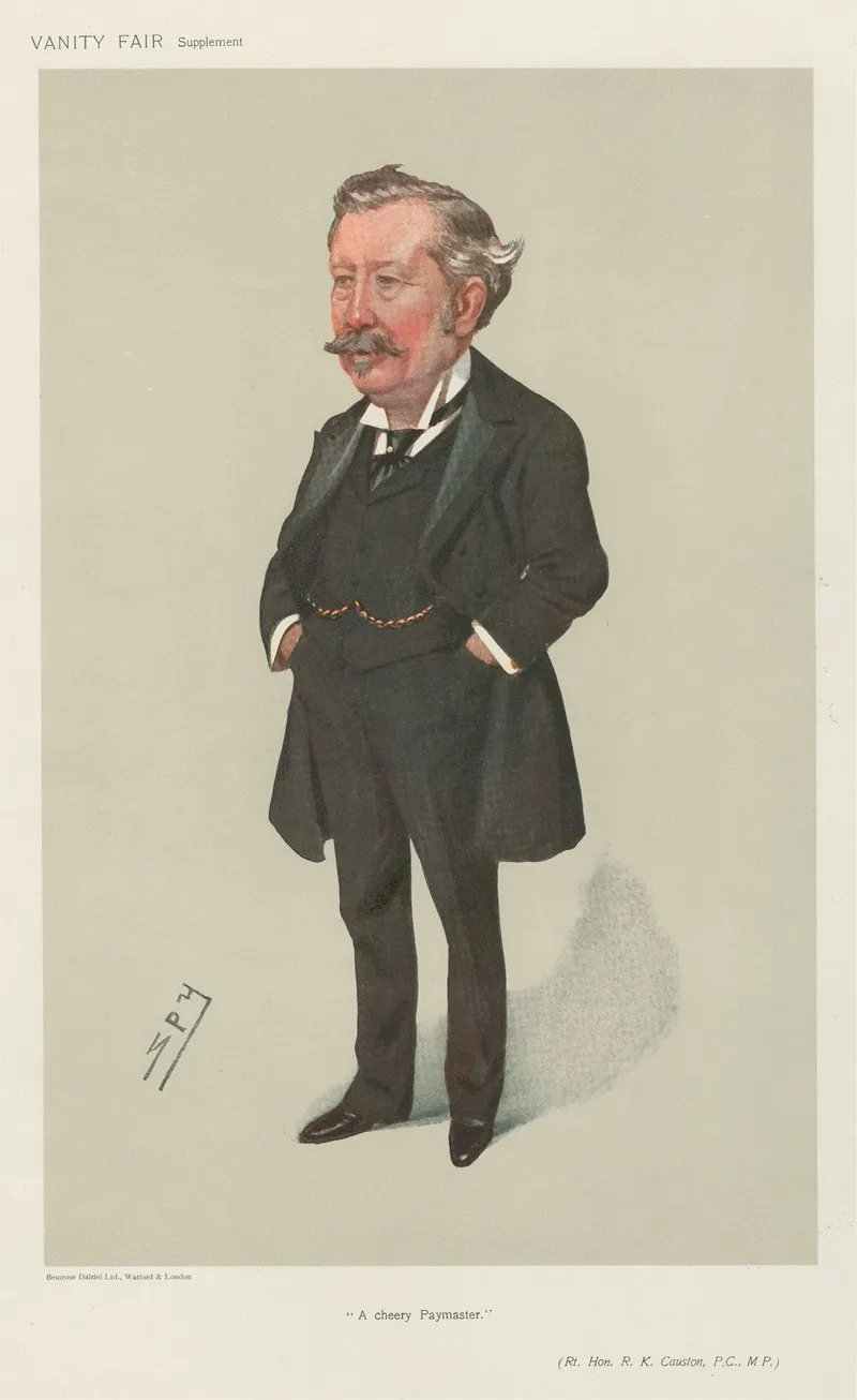 Politicians A Cherry Paymaster Rt Hon R K Causton C 1906