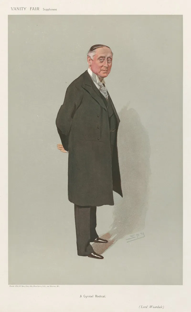Politicians A Cynical Radical Lord Weardale 25 July 1906 by Leslie Matthew Ward - Canvas Print