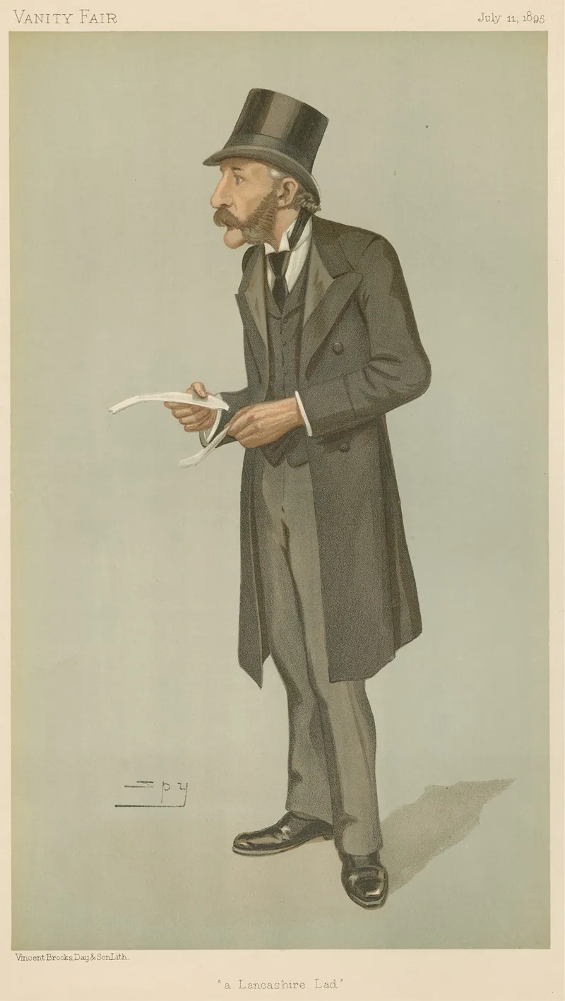 Politicians A Lancaster Lad Sir Henry Howorth 11 July 1895 by Leslie Matthew Ward - Canvas Print