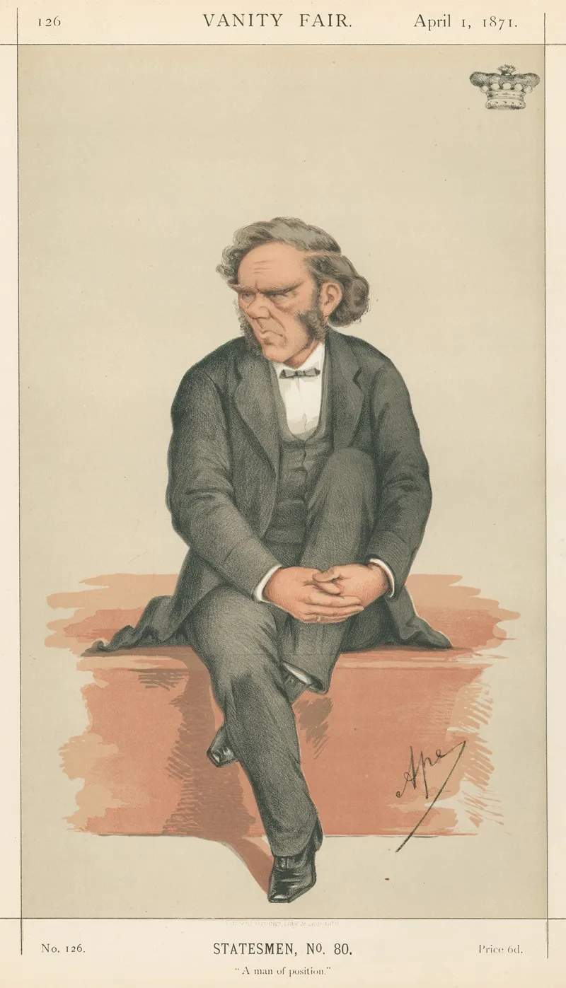 Politicians A Man Of Position Lord Lyttelton 1 April 1871 by Carlo Pellegrini - Canvas Print