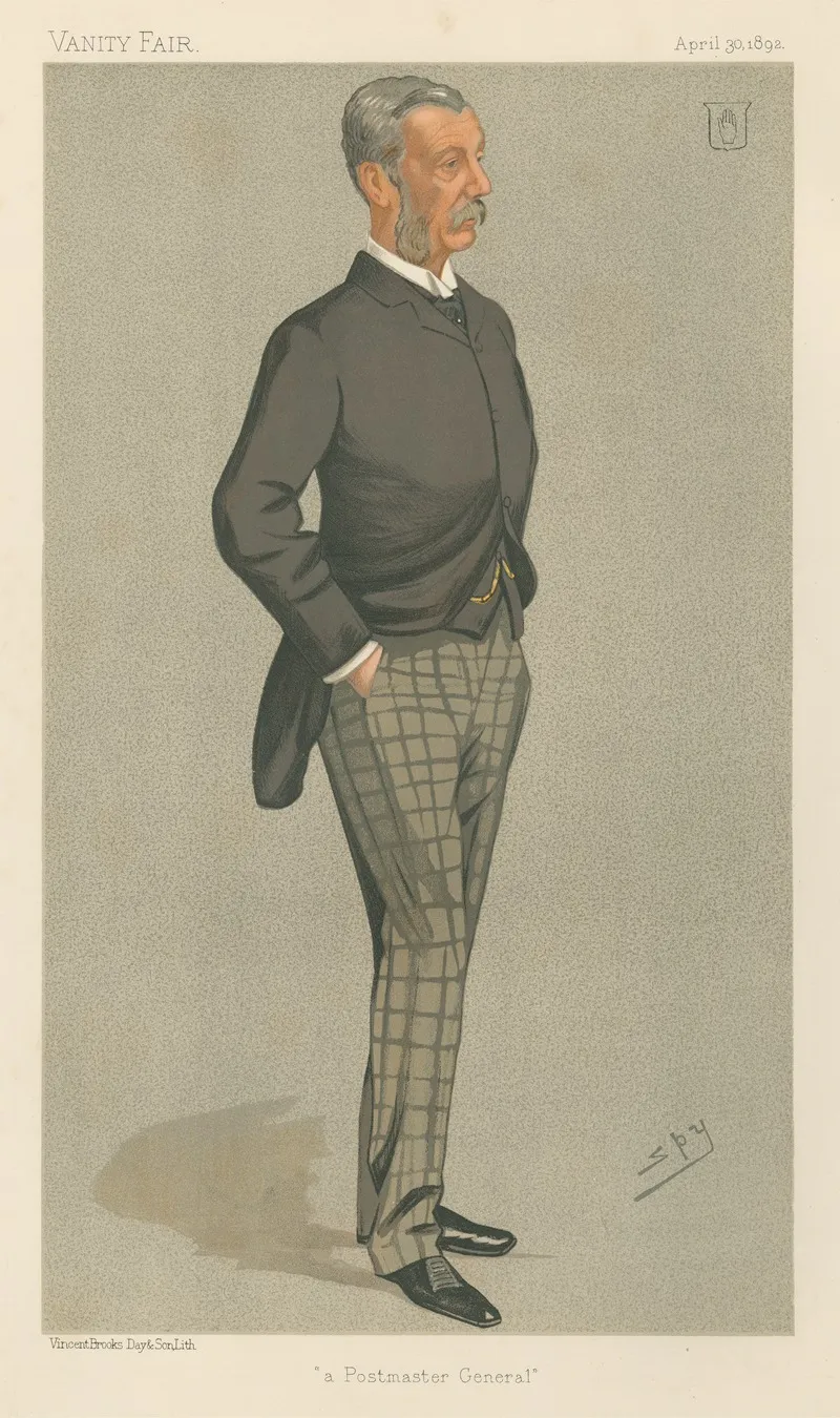 Politicians A Postmaster General Sir James Fergusson April 30 1892 2 by Leslie Matthew Ward - Canvas Print