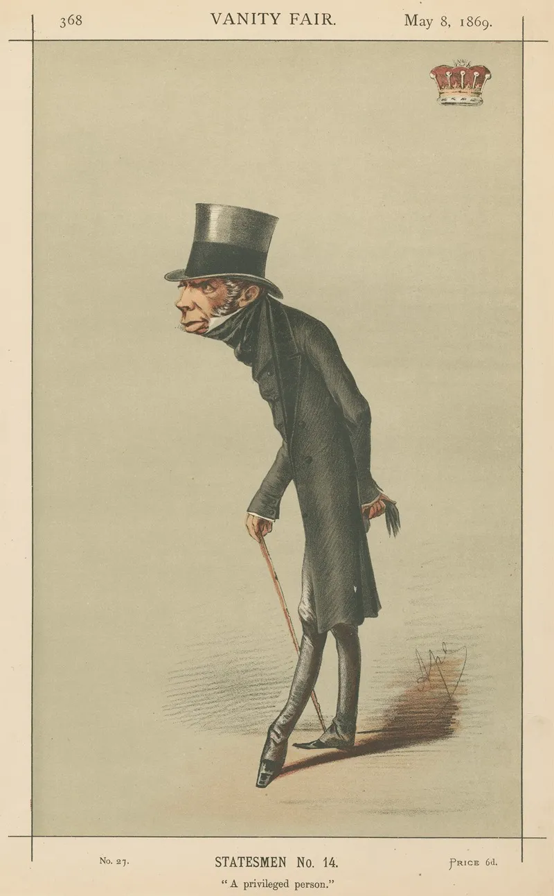 Politicians A Privileged Person Earl Grey May 8 1869 by Carlo Pellegrini - Canvas Print