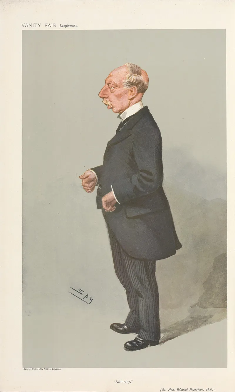 Politicians Admiralty The Rt Hon Edmund Robertson 12 June 1907 by Leslie Matthew Ward - Canvas Print