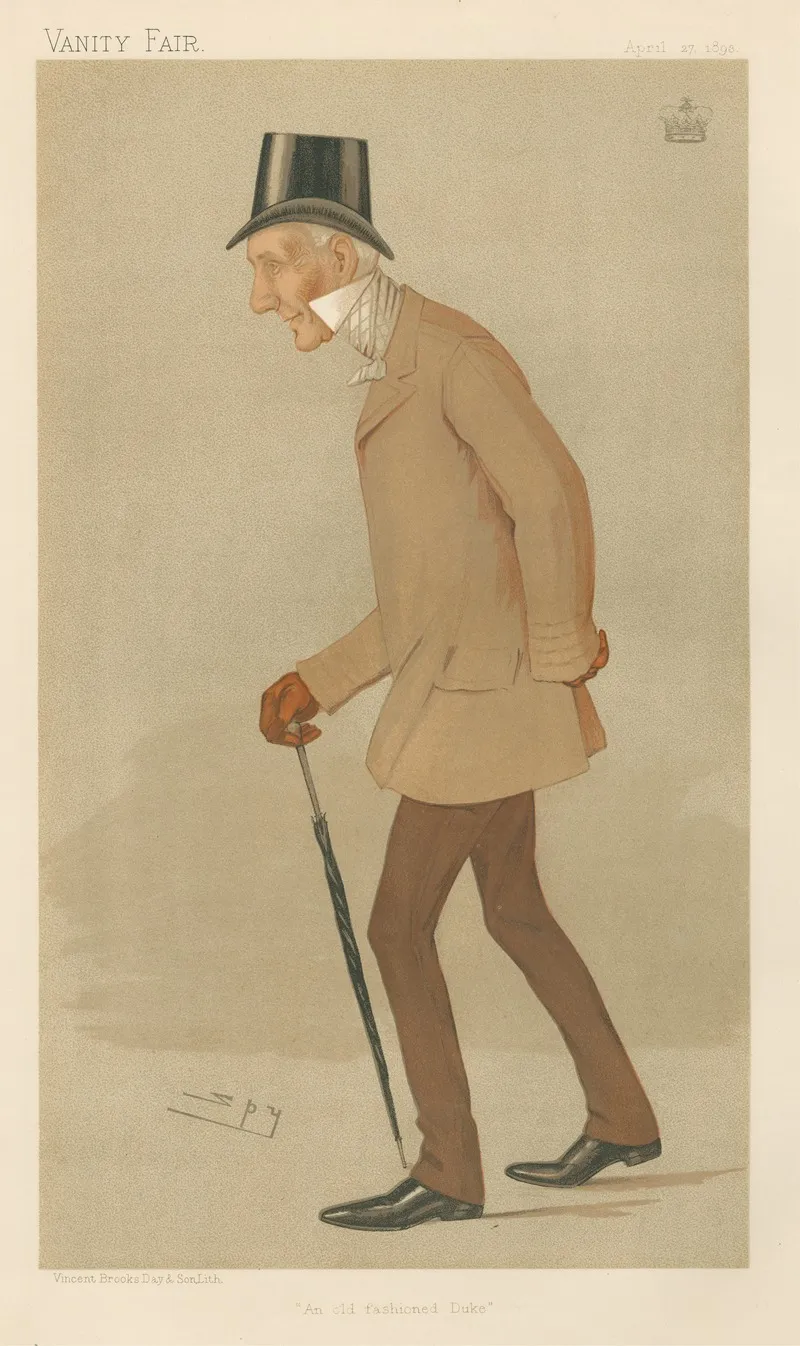 Politicians An Old Fashioned Duke The Duke Of Somerset 27 April 1893 by Leslie Matthew Ward - Canvas Print