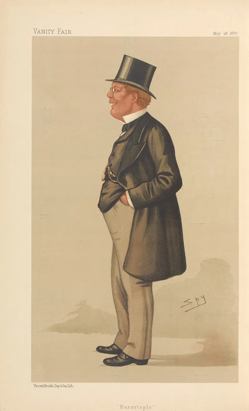 Politicians Barnstaple Mr George Pitt Lewis 28 May 1887 by Leslie Matthew Ward - Canvas Print