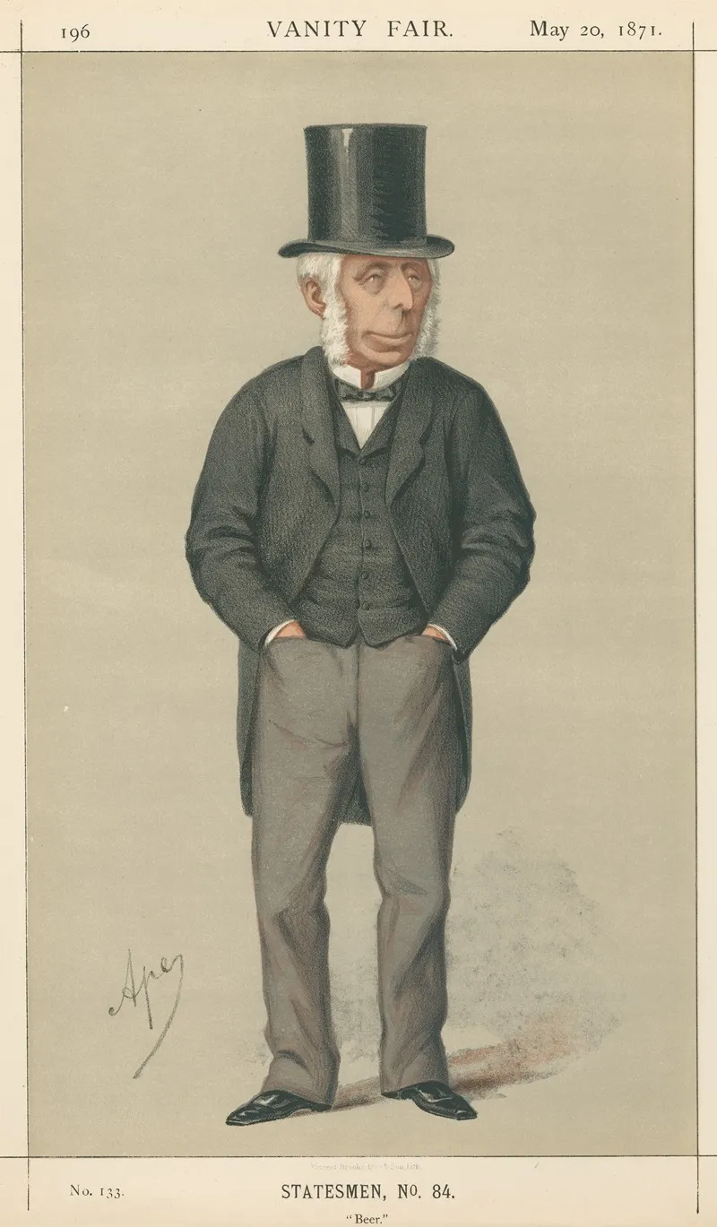 Politicians Beer Mr Michael Thomas Bass May 20 1871 by Carlo Pellegrini - Canvas Print