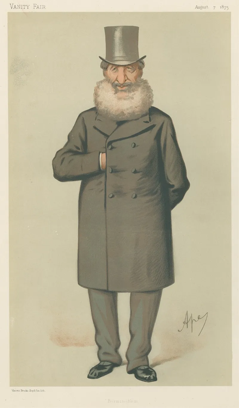 Politicians Birmingham Mr Philip Henry Muntz 7 August 1875 by Carlo Pellegrini - Canvas Print