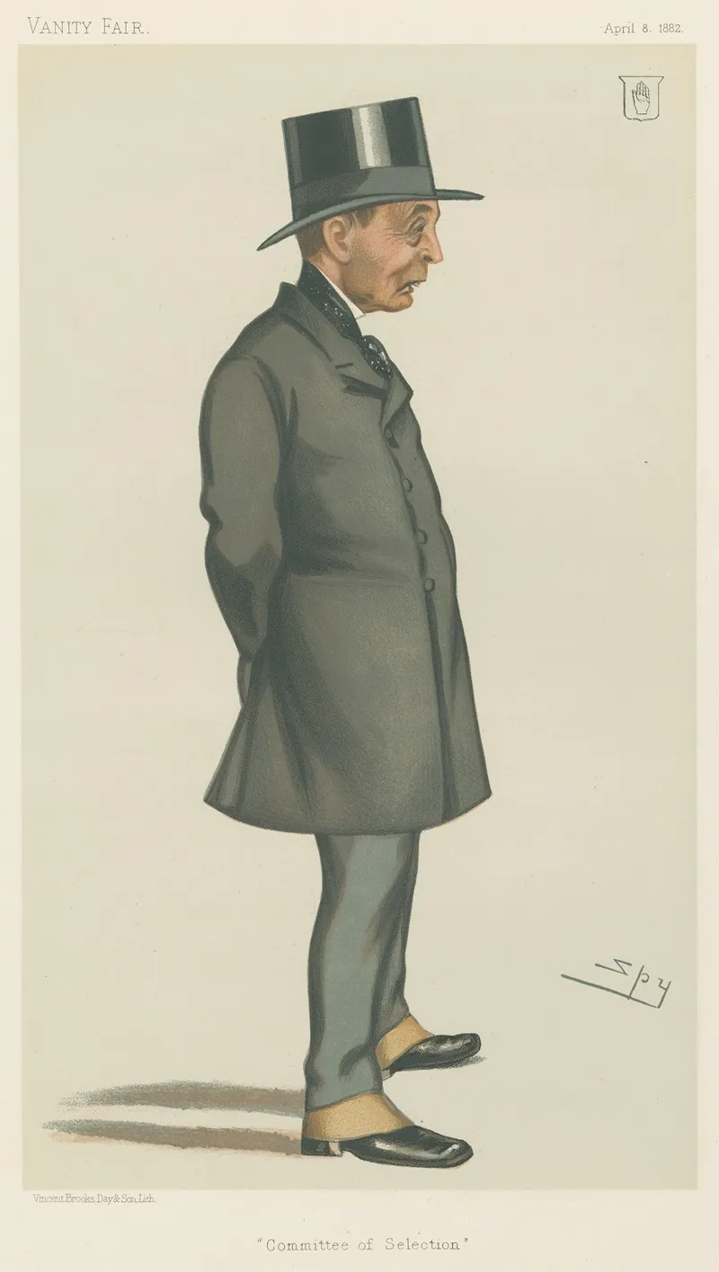 Politicians Committee Of Selection The Rt Hon Sir John Robert Mowbray 8 April 1882 by Leslie Matthew Ward - Canvas Print