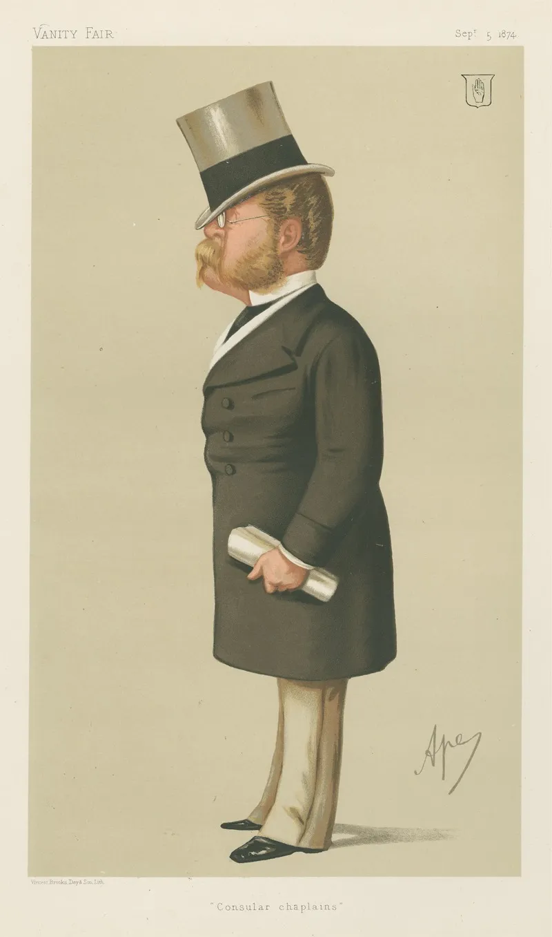 Politicians Consular Chaplains Sir Henry Drummond Wolff 5 September 1874 by Carlo Pellegrini - Canvas Print