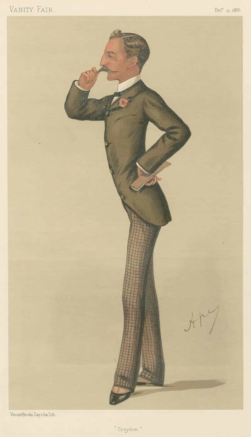 Politicians Croydon The Hon Sidney Herbert 11 December 1886 by Carlo Pellegrini - Canvas Print