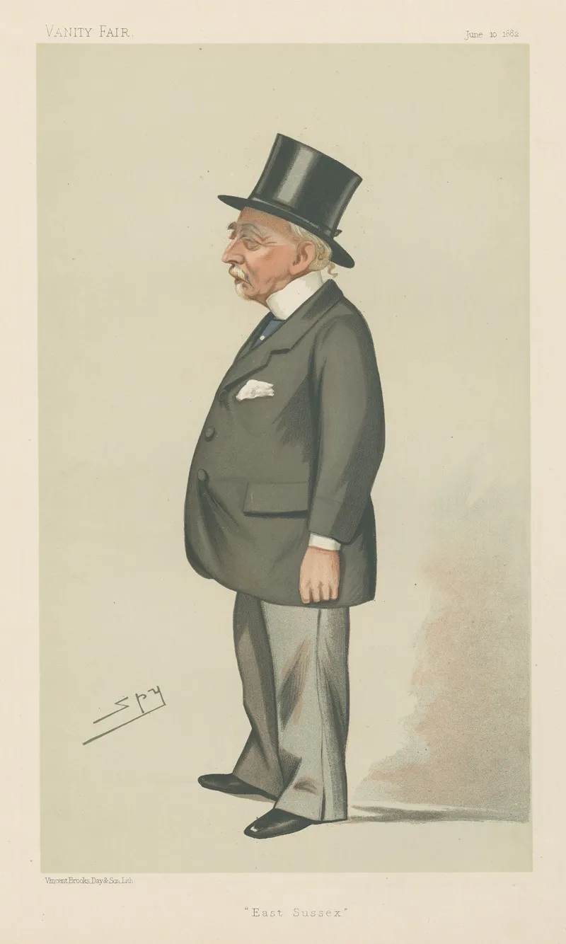 Politicians East Sussex Mr Montagu David Scott 10 June 1882 by Leslie Matthew Ward - Canvas Print
