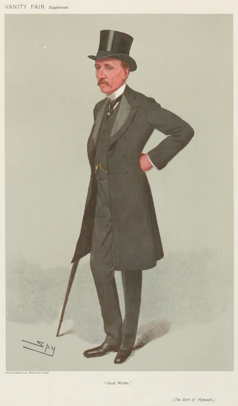 Politicians Good Works The Earl Of Plymouth 5 April 1906 by Leslie Matthew Ward - Canvas Print