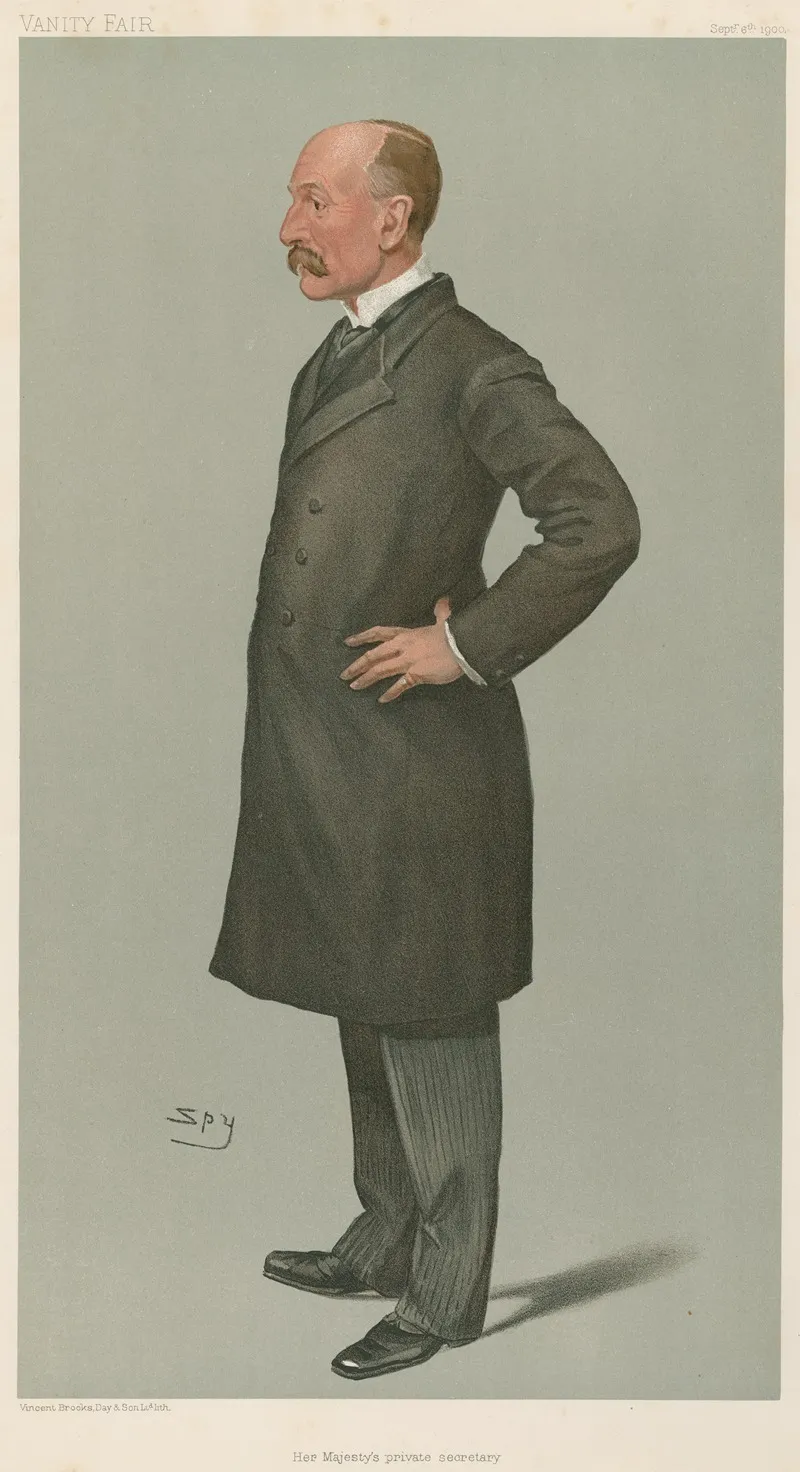 Politicians Her Majestys Private Secretary Colonel Sir Arthur John Brigge September 6 1900 by Leslie Matthew Ward - Canvas Print
