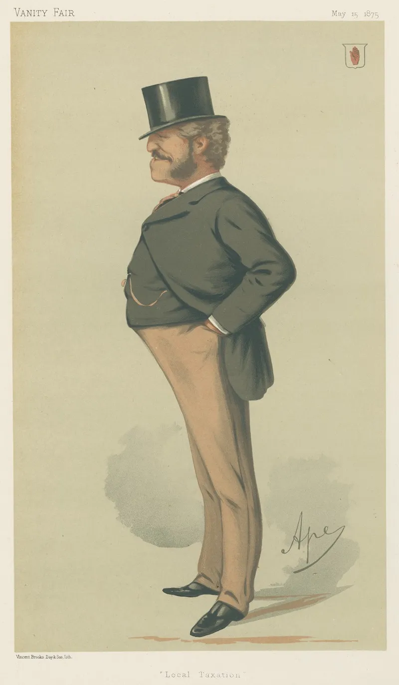 Politicians Local Taxation Sir Massey Lopes 15 May 1875 by Carlo Pellegrini - Canvas Print