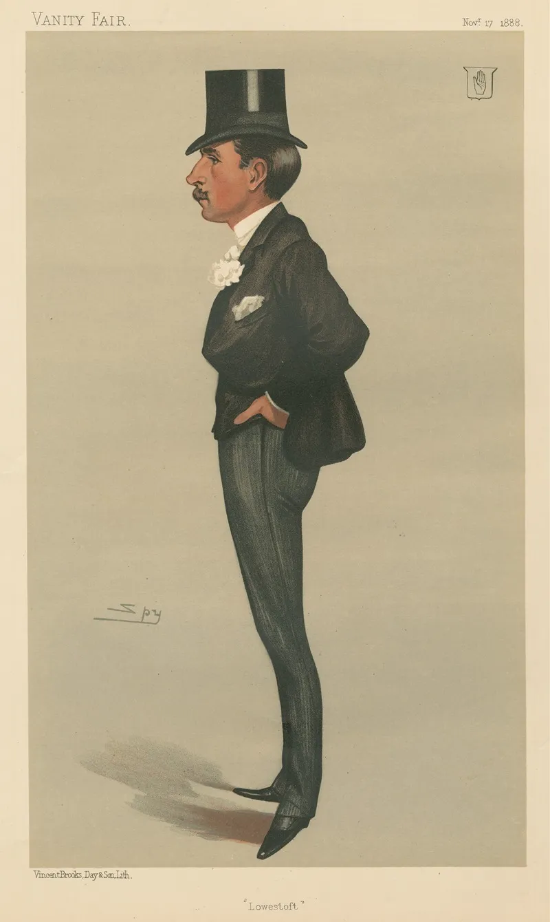 Politicians Lowestoft Sir Savile Briton Crossly November 17 1888 by Leslie Matthew Ward - Canvas Print