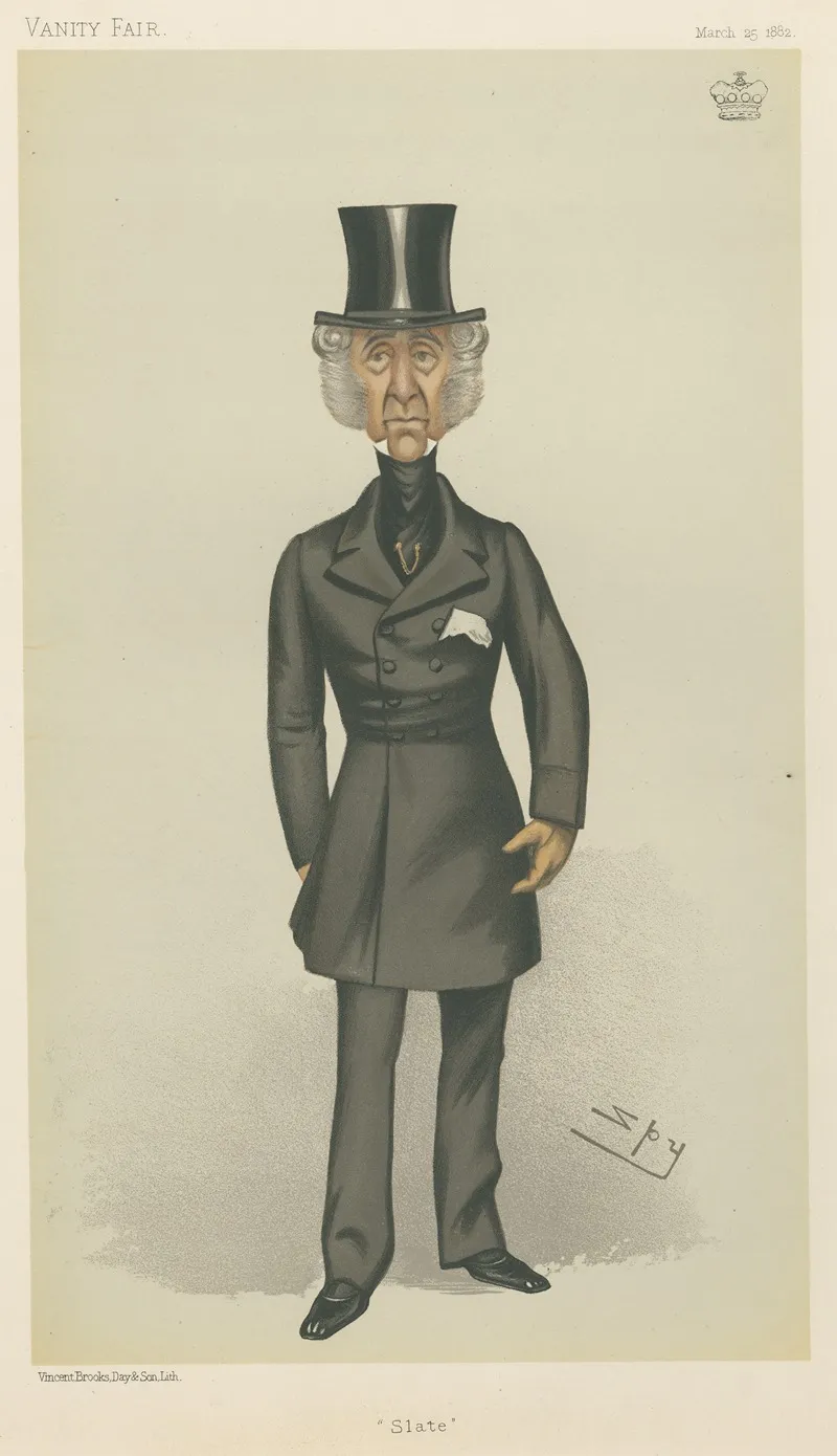 Politicians Slate Lord Penthyn 25 March 1882 by Leslie Matthew Ward - Canvas Print