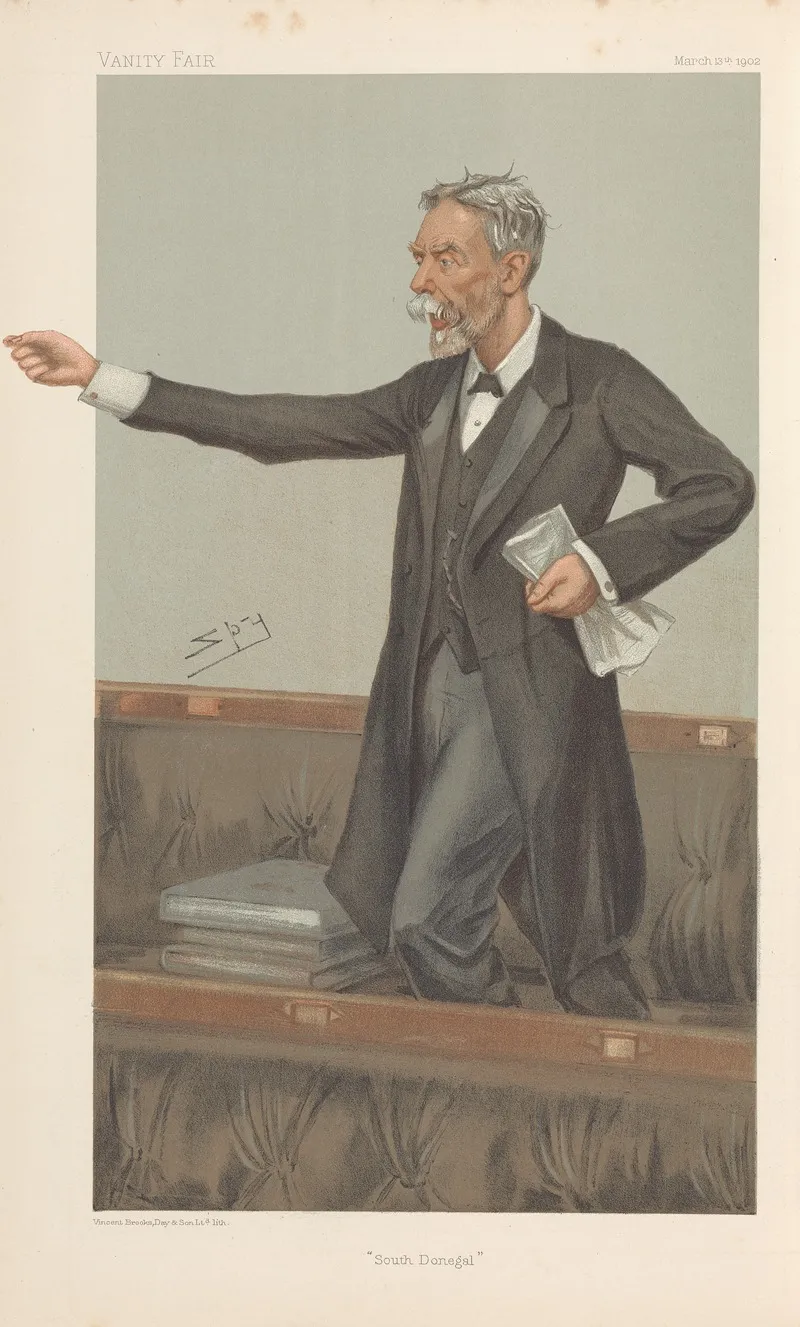 Politicians South Donegla Mr John Gordon Swift Macneill 13 March 1902 by Leslie Matthew Ward - Canvas Print