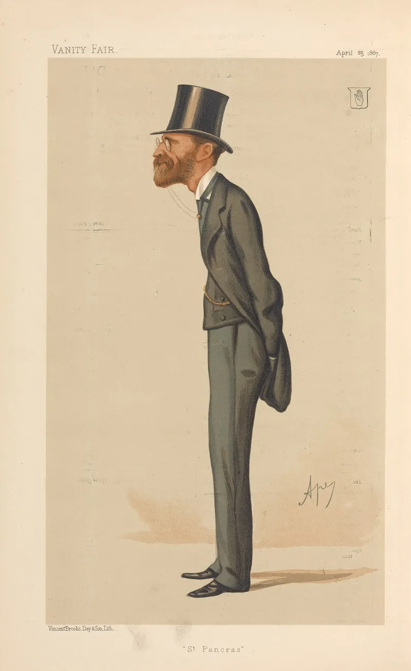 Politicians St Pancras Sir Julian Goldsmid April 23 1887 by Carlo Pellegrini - Canvas Print