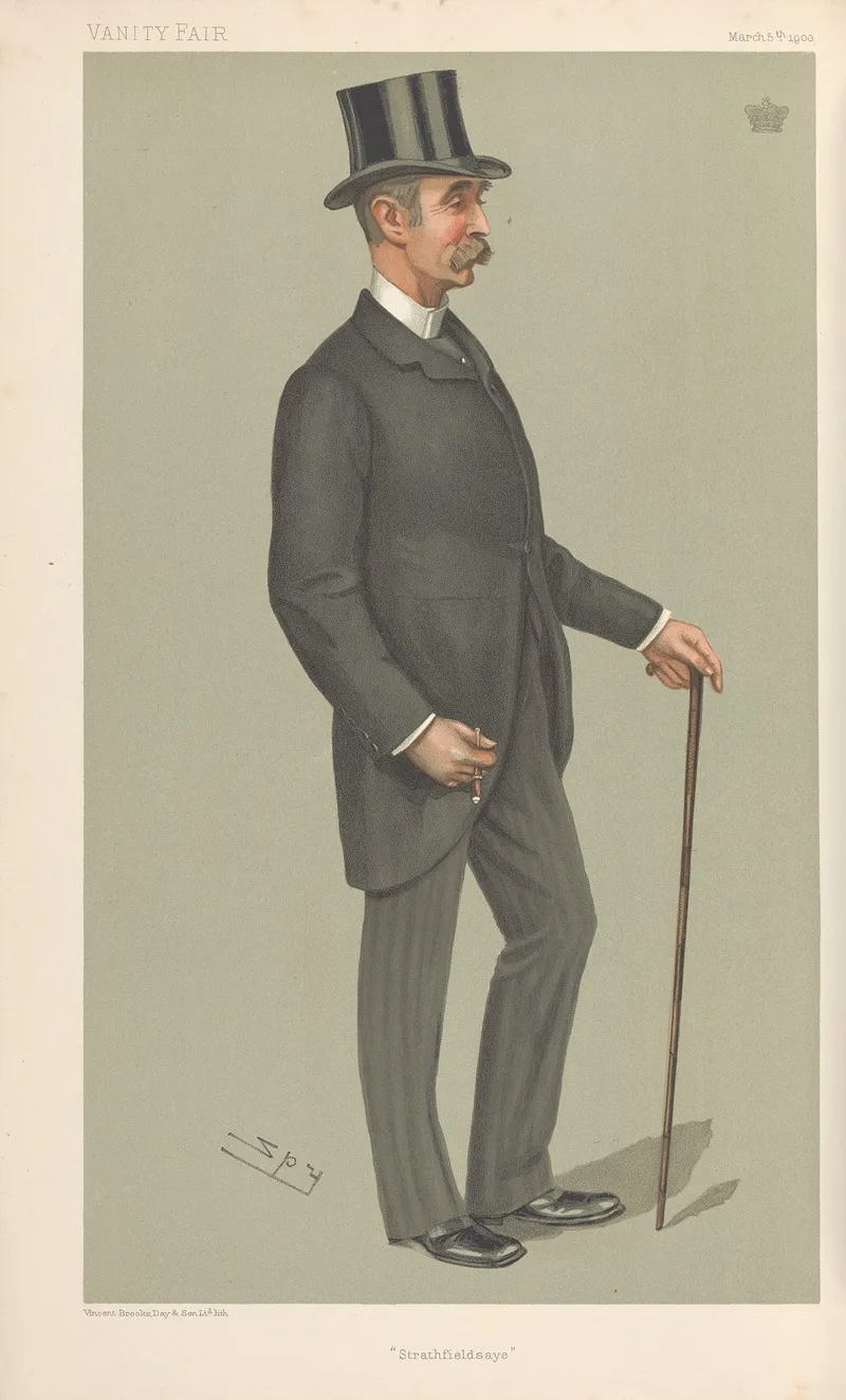 Politicians Strathfieldsaye The Duke Of Wellington 5 March 1903 by Leslie Matthew Ward - Canvas Print