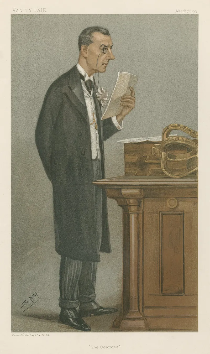 Politicians The Colonies Mr Joseph Chamberlain March 7 1901 2 by Leslie Matthew Ward - Canvas Print