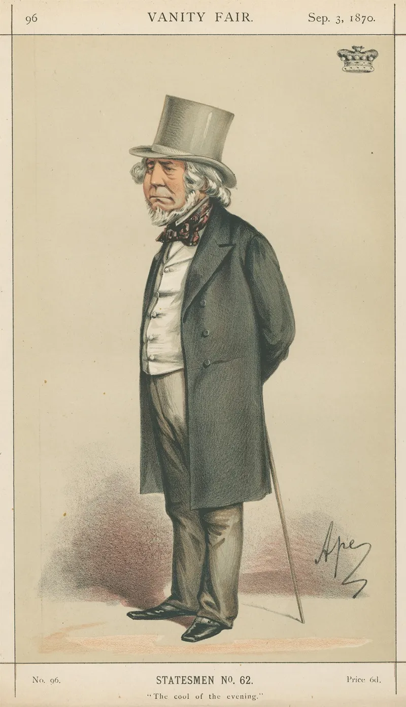 Politicians The Cool Of The Evening Lord Houghton 3 September 1870 by Carlo Pellegrini - Canvas Print
